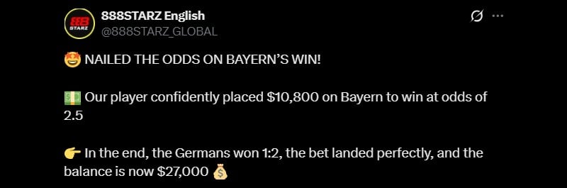Twitter Bayern Punter Pockets 27K